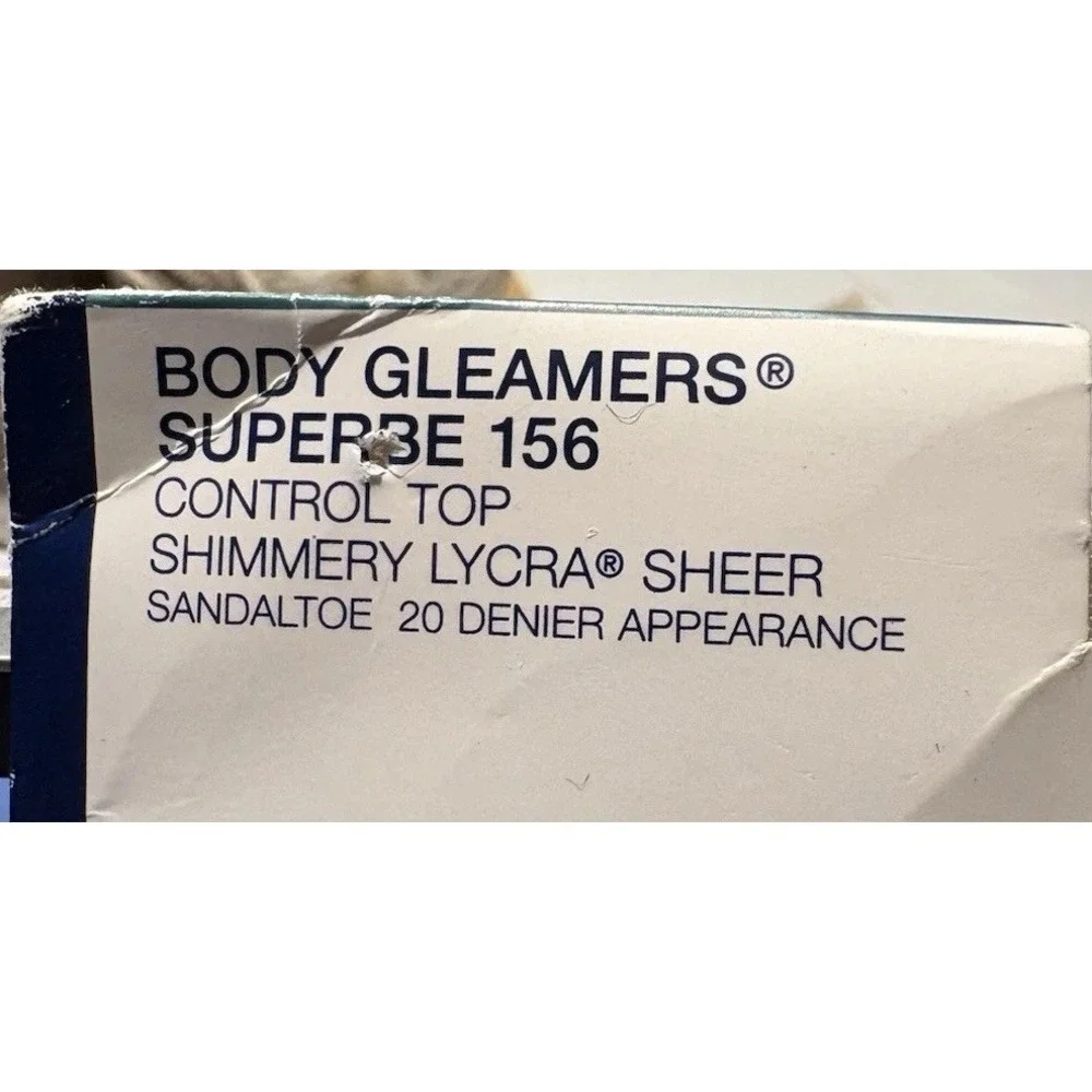 GIVENCHY Body Gleamers Shimmery Lycra Control Top Pantyhose Crystal 156‎ Size B